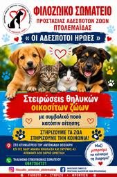 Νέο Πρόγραμμα Στειρώσεων Δεσποζόμενων Ζώων